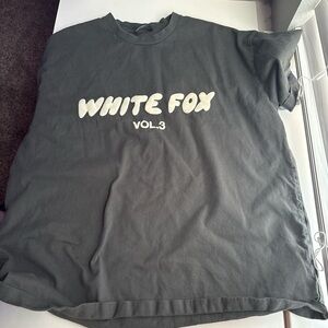 White Fox Boutique Black Graphic Tee